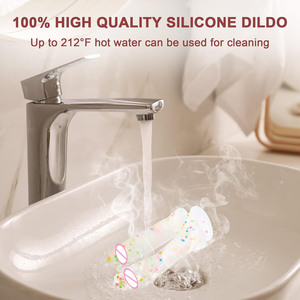 Dildo anale a doppia testa per principianti, in morbido silicone con ventosa, dildo colorato fantasia, giocattolo sessuale per donne - Product Image 2