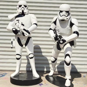 カスタム等身大ベイダースターウォーズグラスファイバー彫刻ベアブリック像大きな金属製ホームデコレーションアニメキャラクター - Product Image 1