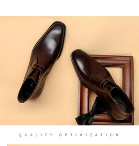 Botas de buena calidad para hombre, zapatos de cuero, botas de cuero genuino para hombre, botas Oxford formales con cordones para hombre - Product Image 3