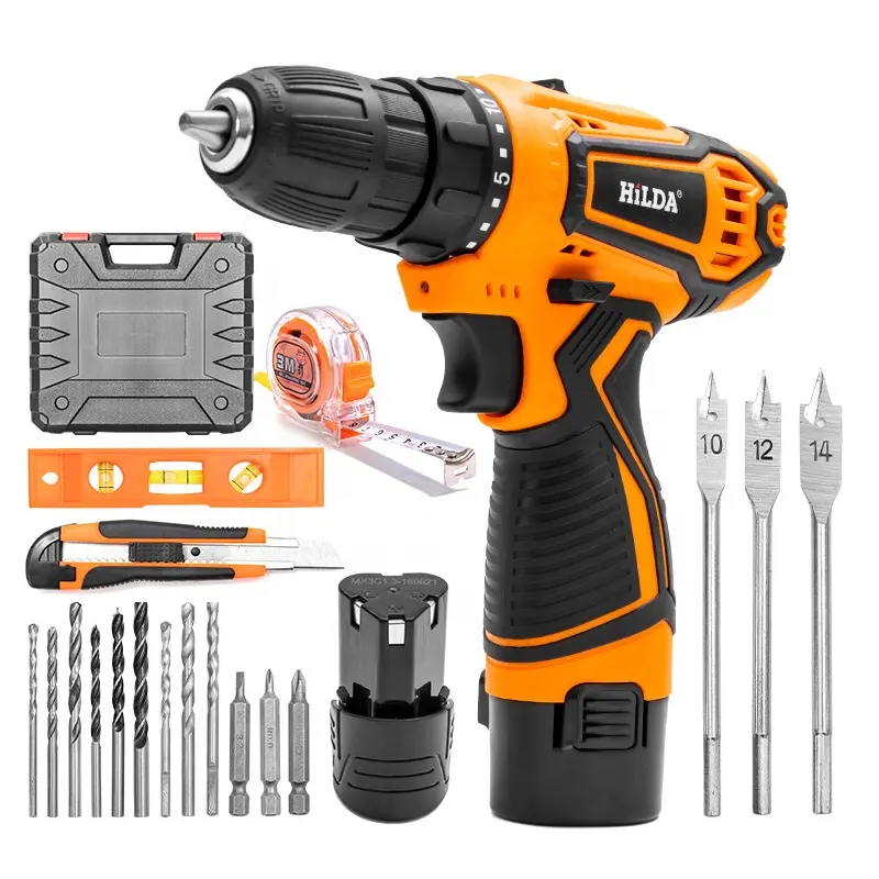 Small Wireless Electric Drill Tool Set Box Impact Power Hammer Drills Cordless Brushless Hand Drilling Machine for Home