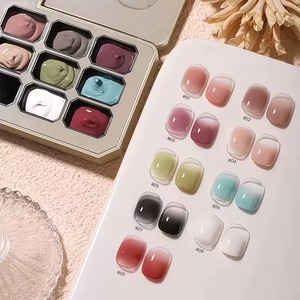 Vernis à ongles gel 9 couleurs dégradé solide haute saturation, idéal pour la manucure française, convient aux techniciennes et aux débutantes. - Product Image 3
