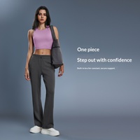 Tank Top Yoga Kerah Bulat Modis dan Bernapas dengan Bantalan Terintegrasi, Sensasi Nyaman, Ketat, Elastisitas Tinggi, Atasan Olahraga Wanita DT169