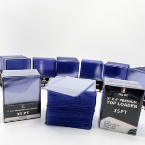 Hot Sale: Toploader 35PT con logo personalizzato JO-JY-T01 per carte collezionabili sportive - Product Image 4