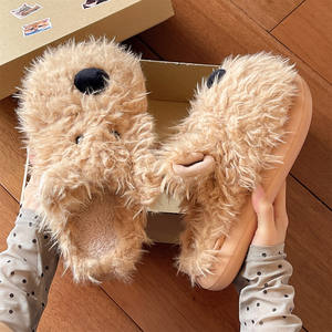 Algodón de mujer para invierno, interior, uso doméstico, felpa, cálido, antideslizante, transpirable, cómodo, lindo, para cubrir la cabeza, microfibra - Product Image 4