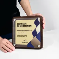 Noyer Bois Massif Médaille Sur Mesure Plaque D'autorisation Trophées Médailles Plaques Certificat D'honneur Lettre De Rendez-vous Agent