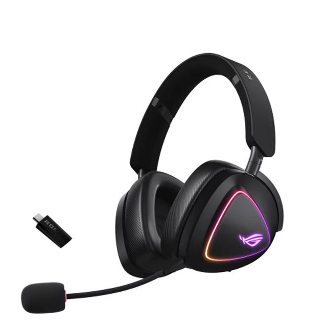 ROG Delta II Wireless Gaming Headphones for Bluetooth SpeedNova FPS Noise Cancelling DuaFlow AuraSync RGB Esport On-Ear Over-Ear