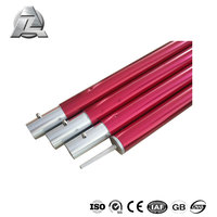 Perche télescopique en aluminium 7001 series, avec verrouillage de bouton à ressort