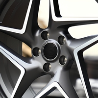 Rines Forjados Alpha en Gris Mate con Diseño Deportivo de Estrella de Cinco Puntas Nítida, 5X112 para Mercedes Benz Clase C