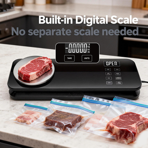 Machine à sceller sous vide pour aliments avec <span class=keywords><strong>balance</strong></span> de <span class=keywords><strong>cuisine</strong></span> numérique, modes aliments secs et humides, kits de sacs sous vide, machine à sceller sous vide pour aliments - Product Image 2