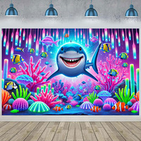 Bannière en vinyle sur le thème des vagues océaniques avec impression numérique, résistante à l'eau et aux UV, pour les fêtes sur la plage hawaïenne, décoration de scènes de surf/plage