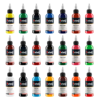 Bouteille de sérum de soins de la peau en plastique HDPE 10ml 15ml 20ml 30ml 50ml emballage personnel bouteille d'encre de couleur de tatouage chimique avec étiquette