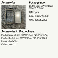 Grill à charbon de bois rotatif pliable en métal de haute qualité, durable, grande capacité, commercial, polyvalent, antiadhésif, pour le camping