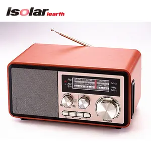 Mini altavoz de madera FM AM SW de estilo clásico, Radio Retro personalizada de madera, Radio de 3 bandas con USB TF y altavoz bt