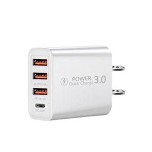 Chargeur PD 2022, 3 USB + PD Type-C, chargeur de téléphone portable QC3.0, chargeur de voyage multi-ports - Product Image 3