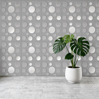 Panneau mural décoratif en PVC 3D moderne pour la décoration de salon de villa, utilisation en intérieur