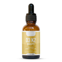 Gotas Líquidas de Vitamina D3 K2 Natural en Oferta, 5000 UI - Aceite MCT Omega 3, Gotas Líquidas de Vitamina D 50 ml para Adultos