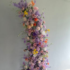 M-HOA051 Vente en gros d'arche de fleurs artificielles en soie rose pour mariage, décoration d'arche de fleurs de luxe pour décoration de mariage - Product Image 1