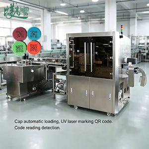 Machine laser pour le marquage UV des produits alimentaires avec structure de tri automatique des bouchons de bouteilles pour le marquage laser des codes QR sur les bouchons de lait - Product Image 3