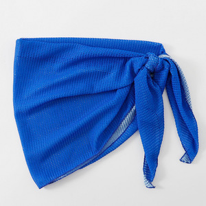 Envío directo de fábrica de bikinis sexys europeos y americanos, faldas de playa plisadas de malla para la playa. - Product Image 4