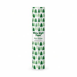 Papier White Night Pure Green 2m x 70cm, paquet de 25, fournitures pour les fêtes de Noël - Product Image 2