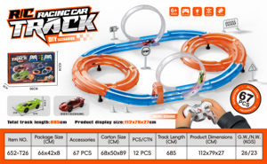 Coche de Carreras RC de 2 Canales a Escala 1:64 con Evitación de Obstáculos, Cable USB, Casi Listo para Ensamblar, Interior/Exterior, para Edades de 3 a 14 Años - Product Image 2