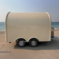 Chariot de vente ambulant en fibre de verre le plus populaire, remorque mobile pour restauration rapide avec roues, camion de vente de bonbons et café à vendre