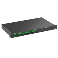 Sistem FTTH SC/APC 2*2/4/8/16/32/64 Rakitan Rak Baja Fiber Optik PLC Splitter untuk Penggunaan FTTX dengan Panjang Gelombang 1310/1550nm