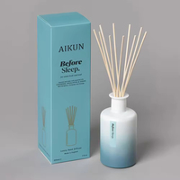 Aikun Düşük Minimum Sipariş Adedi Hızlı Tepki Herhangi Bir Koku Kalıcı 200ml Yuvarlak Seramik Çubuklu Oda Kokusu Yapışkanlı Etiketli Uzun Kutu Online Satıcılar İçin