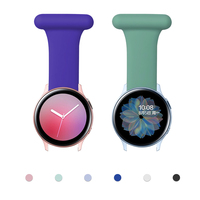 HuaMJ 20mm 22mm bracelet de montre d'infirmière épingles de sécurité Fob en Silicone bracelet de montre fob pour Samsung Galaxy Active