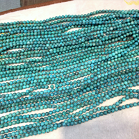 Perles Rondes Naturelles de Guérison en Turquoise pour la Fabrication de Bijoux, Colliers et Bracelets