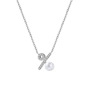 Collar FY-N232 100% <span class=keywords><strong>Amor</strong></span>, Plata <span class=keywords><strong>de</strong></span> Ley S925, Chapado en Oro <span class=keywords><strong>de</strong></span> 14K, con Circonita, Diseño <span class=keywords><strong>de</strong></span> Nicho, Símbolo <span class=keywords><strong>de</strong></span> <span class=keywords><strong>Porcentaje</strong></span>, Cadena <span class=keywords><strong>de</strong></span> Eslabones para Mujer - Product Image 5