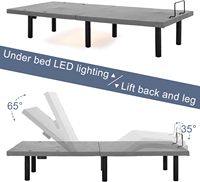 Cadre de lit intelligent et moderne avec fonctions de massage et d'inclinaison, base réglable en hauteur pour personnes âgées, taille Queen/King, usage hôtelier