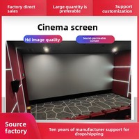 Écran de projection cinéma 3D 4K haute définition, design métallique acoustiquement transparent, qualité cinéma