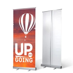 High Quality Outdoor Aluminum Retractable Scroll Roll-<b>up</b> Display <b>Pull</b> Stand Economical Portable Advertising Banner - Product Image 3