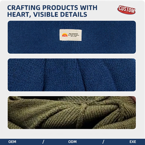 Gorro de Punto Personalizado, 100% Acrílico, Bordado a Mano, Elástico, Estilo Urbano de Invierno, Unisex, para Adultos, Promocional, Común - Product Image 4