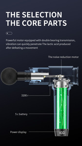 Pistola de Masaje Muscular Eléctrica LCD para Alivio del Dolor, Adelgazamiento y Relajación, Masaje de Tejido Profundo, Pistola de Fascia - Product Image 5