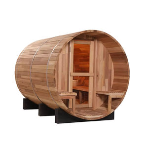 غرفة ساونا بالأشعة تحت الحمراء مخصصة لثلاثة أشخاص، طيف كامل، مصنوعة من خشب الأرز الكندي، للاستخدام الداخلي والخارجي - Product Image 1