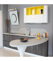Table de présentation d'aliments en pierre artificielle de luxe sur mesure