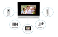 Waterdichte villa video deurtelefoon voor thuis, 4-draads Tuya 7 inch touchscreen HD deurbel met roestvrijstalen behuizing