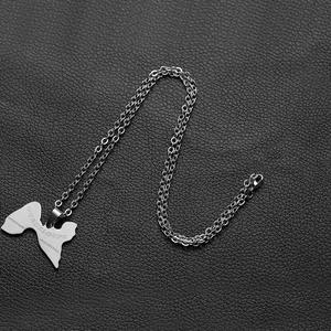 Collier chaîne avec carte de la <span class=keywords><strong>Guadeloupe</strong></span> plaqué or 18 carats et pendentif drapeau de la <span class=keywords><strong>Guadeloupe</strong></span> en acier inoxydable argenté - Product Image 4