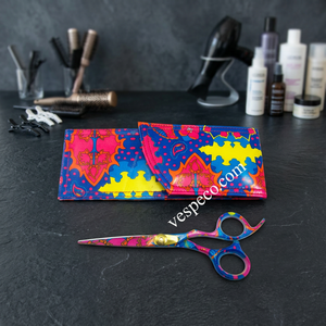 Ciseaux de salon avec revêtement papier, avec la même pochette en toile imprimée - Product Image 3