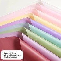 Papier d'emballage floral uni pour fleuristes, bouquets et arrangements, épais, imperméable, style coréen, stock en gros Chine