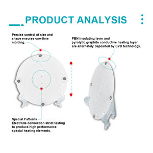 Plaque chauffante composite PBN PG, plaque mince en céramique PBN pour système d'évaporation thermique en <span class=keywords><strong>ultra</strong></span> vide extrême - Product Image 2