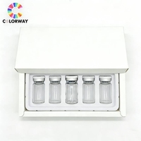 Boîte d'emballage personnalisée haut de gamme noire pliable holographique pour 5 flacons de peptides de 2 ml, 3 ml, 10 ml pour flacons pharmaceutiques