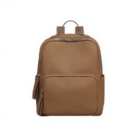Nouveau Sac à Dos pour Ordinateur Portable en Cuir Véritable Imperméable Style Tendance 2025 pour Hommes, Capacité 20-35L, Fermeture Éclair, Doux et Léger