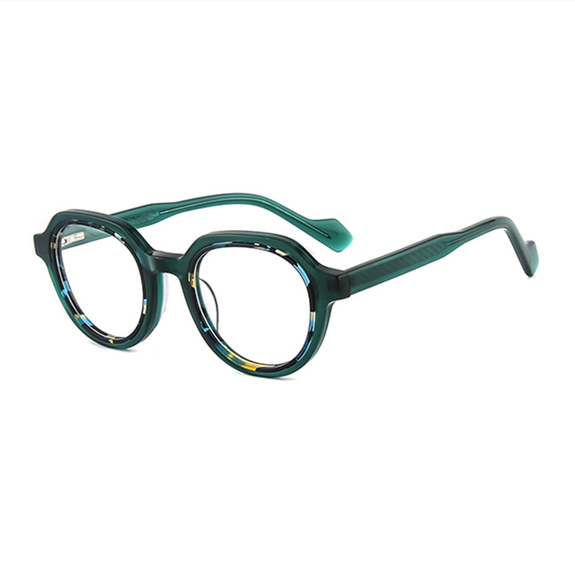 Hot Sale Eye Glasses Eco Friendly Factory Wholesale Round Handmade Acetate Eyeglasses Fashion Acetate Eyewear Frames Glasses