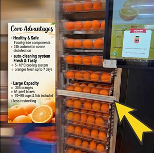 Distributeur automatique de jus d'orange frais <span class=keywords><strong>24h</strong></span>/24 3000MAX - Écran tactile intelligent, surveillance à distance et personnalisation de l'autocollant - Product Image 5