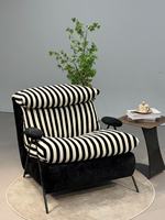 Canapé/Chaise de salon moderne en métal extensible avec coussin amovible et lavable pour hôtels, cafés, appartements, chambres, salles à manger, salons familiaux