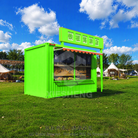 Kiosque pliable en conteneur maritime préfabriqué pour restaurant, bar, café, ou boutique alimentaire mobile avec cuisine à vendre