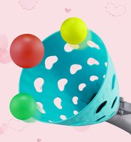 Mainan Bola Lempar Tangkap Luar Ruangan untuk Anak, Permainan Interaktif Ejeksi, Mainan Pinball Plastik Berbentuk Kerucut Berongga, Melatih Koordinasi Tangan dan Mata